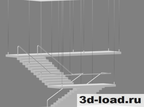 3d модель Подвесная лестница