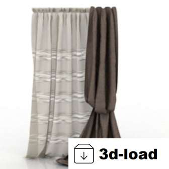 3d модель Реалистичная шторы