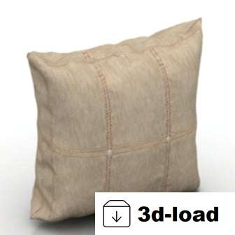 3d модель Реалистичная 3D Подушка Ретро Модель