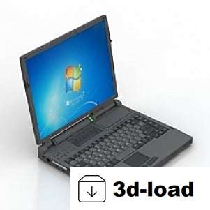 3d модель Реалистичная модель ноутбука 3D