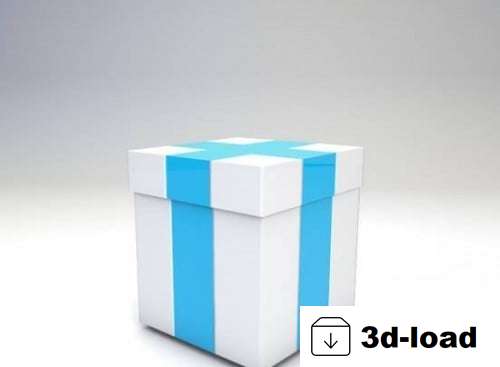 3d модель Рождественская Подарочная Коробка Бесплатная