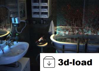 3d модель Scene Fantasy 3D интерьер ванной комнаты