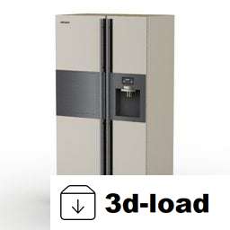 3d модель Side By Side Холодильник Samsung