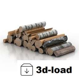 3d модель Стопка дров
