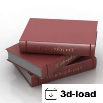 3d модель Стопка книг