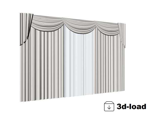 3d модель Театральные занавески Домашние сценические шторы