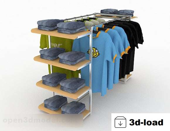 3d модель Торговый центр одежды Дисплей Стенд