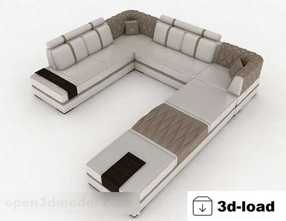 3d модель U Shape Диван Мебель V1
