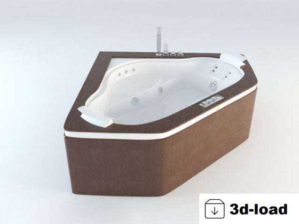 3d модель Угловая ванна-джакузи