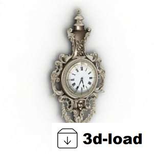 3d модель Винтажные настенные часы