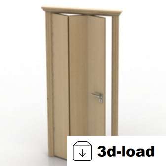 3d модель Японская Деревянная -двери