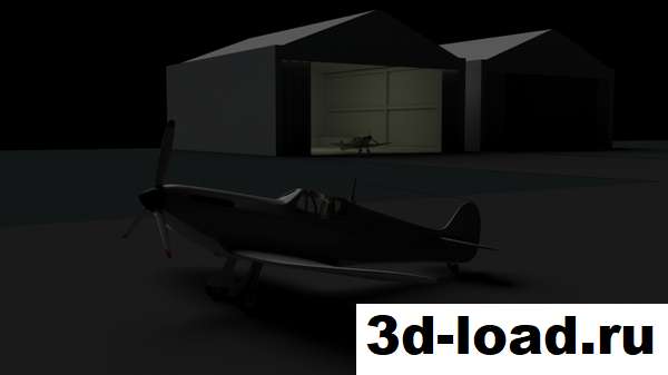 3d модель Простой недостроенный самолет скачать бесплатно