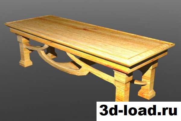 3d модель Резной стол из дерева скачать бесплатно