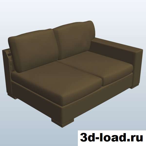 3d модель Секционный угловой диван